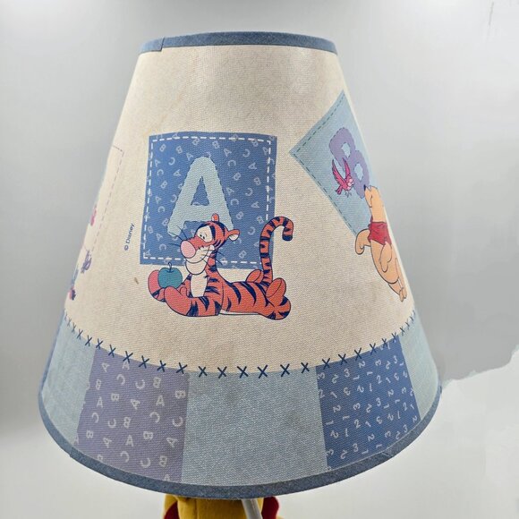 Vintage Disney Winnie The Pooh Lamp Plush Nursery Baby Numbers Read - Picture 10 of 16